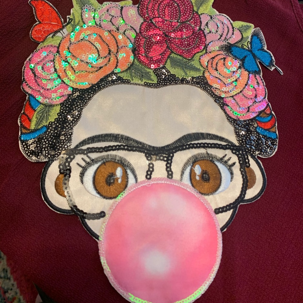 Frida Kahlo shirt Iron in patches